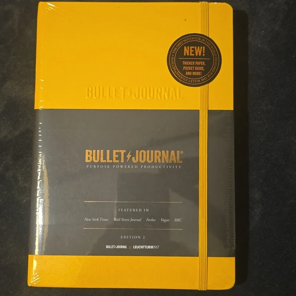 ❤️BUY 5 GET 3 FREE Bullet Journal Edition 2, Yellow24, Retail Price $31.50US